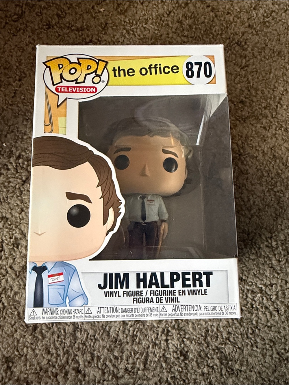 Funko Pop! The Office Jim Halpert Vinyl Figure - White, Blue